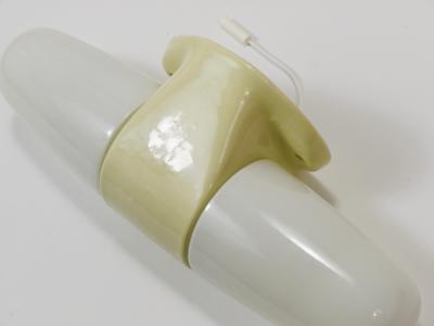 Wilhelm Wagenfeld Wilhelm Wagenfeld Bauhaus Yellow Sconce Double Wall Light Linder Germany 1950s