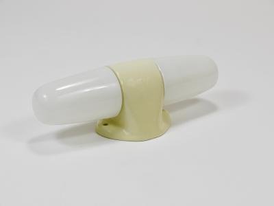 Wilhelm Wagenfeld Wilhelm Wagenfeld Bauhaus Yellow Sconce Double Wall Light Linder Germany 1950s