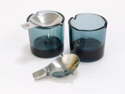 Wilhelm Wagenfeld Wilhelm Wagenfeld Midcentury Tourmaline Bauhaus Ashtray by WMF Germany 1960s