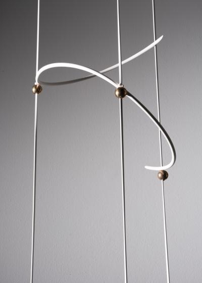 Wilhelm Wagenfeld Wilhelm Wagenfeld three shade Diana chandelier Germany 1950s