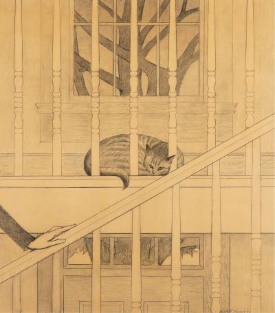 Will Barnet Cat Nap Study for Anticipation 