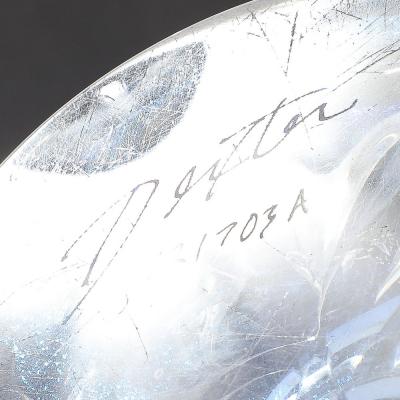 Will Dexter Modernist Hand Blown Art Glass Vase in Cobalt Ultramarine signed Will Dexter