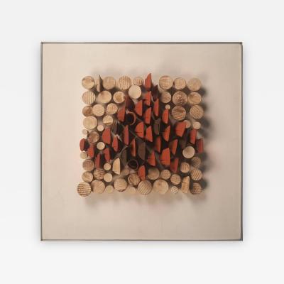 Will Farrington Relique III Low Relief Abstract Ceramic Wall Sculpture by Will Farrington