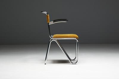 Willem Hendrik Gispen Diagonaalstoel Armchair by W H Gispen Netherlands circa 1930