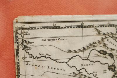 Willem Janszoon Blaeu Willem Janszoon Blaeu Rare Original 17th Century Map of Ethiopia in a Pine Frame