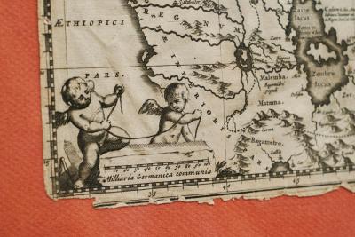 Willem Janszoon Blaeu Willem Janszoon Blaeu Rare Original 17th Century Map of Ethiopia in a Pine Frame