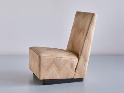 Willem Penaat Willem Penaat Modernist Lounge Chair with Runner Legs Metz Co 1935