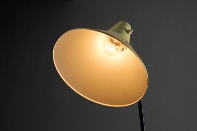 Willem van Doorn Grasshopper Tripod Floor Lamp with Yellow Shade 1960s