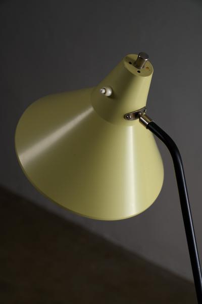 Willem van Doorn Grasshopper Tripod Floor Lamp with Yellow Shade 1960s