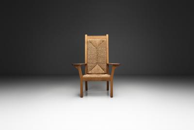 Willi Ohler Highback Wicker Armchair by Willi Ohler Germany First half of the 20th Century