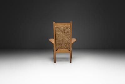 Willi Ohler Highback Wicker Armchair by Willi Ohler Germany First half of the 20th Century