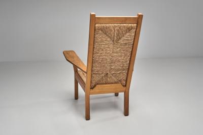 Willi Ohler Highback Wicker Armchair by Willi Ohler Germany First half of the 20th Century
