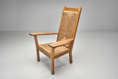 Willi Ohler Highback Wicker Armchair by Willi Ohler Germany First half of the 20th Century