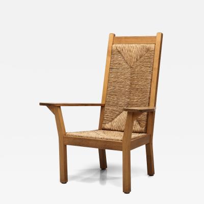 Willi Ohler Highback Wicker Armchair by Willi Ohler Germany First half of the 20th Century