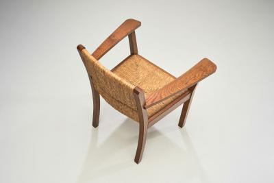 Willi Ohler Oak Worpsweder Armchair by Willi Ohler for Erich Schultz Germany 1920s
