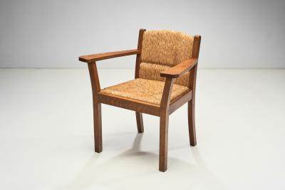 Willi Ohler Oak Worpsweder Armchair by Willi Ohler for Erich Schultz Germany 1920s