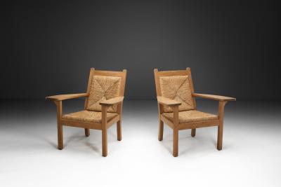 Willi Ohler Pair of Wicker Armchairs by Willi Ohler Germany First half of the 20th Century