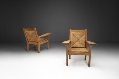 Willi Ohler Pair of Wicker Armchairs by Willi Ohler Germany First half of the 20th Century