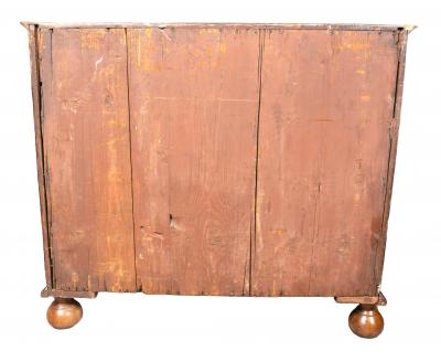 William And Mary Burl Walnut Chest Of Drawers