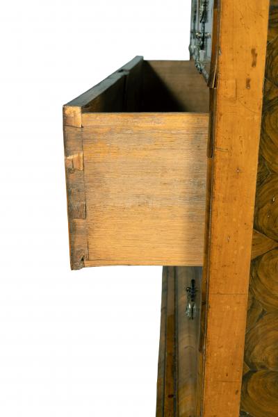 William And Mary Oyster Veneer Chest On Stand