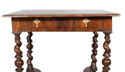William And Mary Oyster Veneer Table