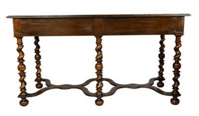 William And Mary Style Walnut And Marquetry Side Table