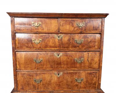 William And Mary Walnut Chest On Stand