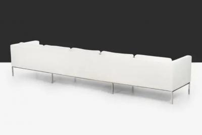William Armbruster Pair of William Armbruster Monumental Five Seat Sofas in Chase Manhattan NYC