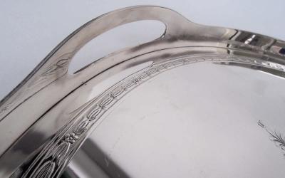 William B Durgin Antique American Modern Classical Sterling Silver 18 Inch Vase