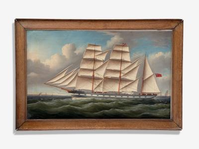 William Ball Spencer Oil on Canvas Seascape Painting British 19th C 