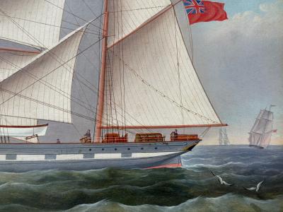 William Ball Spencer Oil on Canvas Seascape Painting British 19th C 