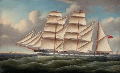 William Ball Spencer Oil on Canvas Seascape Painting British 19th C 