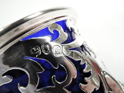 William Barnard Antique English Victorian Rococo Sterling Silver Mustard Pot 1845