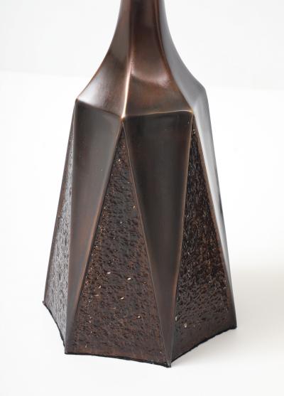 William Barr William Barr Bronzed Brutalist Lamps