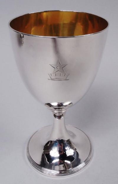 William Bateman Pair of Bateman English Georgian Neoclassical Goblets 1805