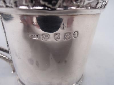 William Bennett Antique English Georgian Neoclassical Baby Cup with Snake Handle 1811