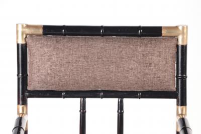 William Billy Haines A pair of brass mounted open armchairs in the manner of Billy Haines circa 1950