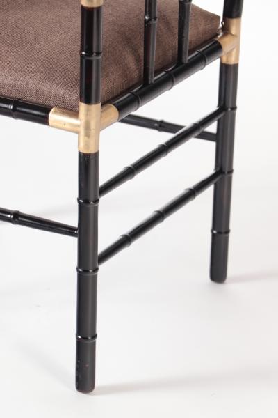 William Billy Haines A pair of brass mounted open armchairs in the manner of Billy Haines circa 1950