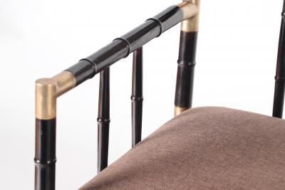 William Billy Haines A pair of brass mounted open armchairs in the manner of Billy Haines circa 1950