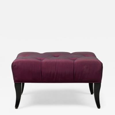 William Billy Haines Billy Haines Mid Century American Purple Upholstered Ottoman