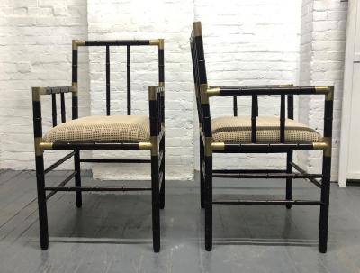 William Billy Haines Billy Haines Style Faux Bamboo Armchairs