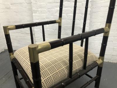 William Billy Haines Billy Haines Style Faux Bamboo Armchairs