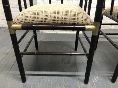 William Billy Haines Billy Haines Style Faux Bamboo Armchairs