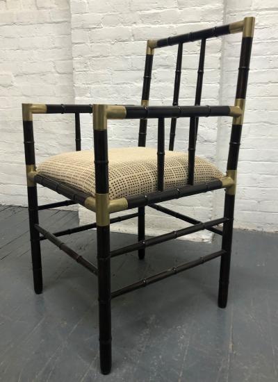 William Billy Haines Billy Haines Style Faux Bamboo Armchairs