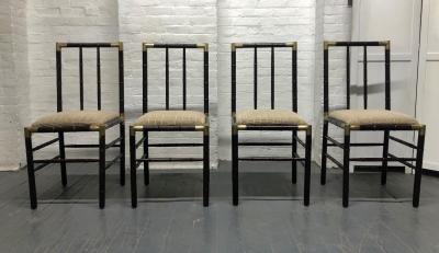 William Billy Haines Billy Haines Style Faux Bamboo and Bronze Dining Set