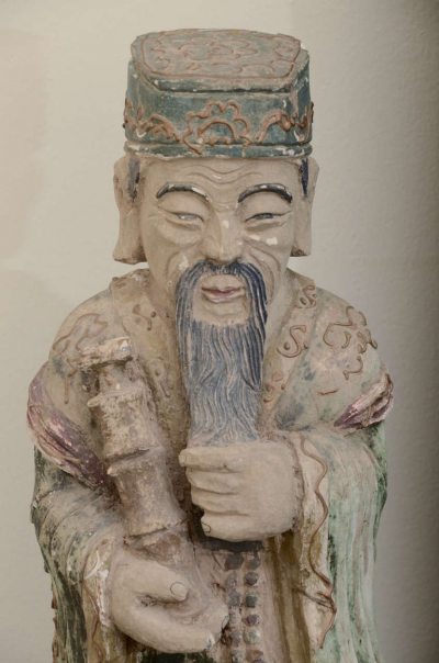 William Billy Haines Floor Lamp with Oriental Statues Attributed to Billy Haines 