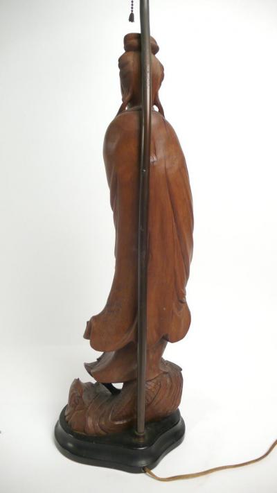 William Billy Haines Hand carved Teak Asian Lamp