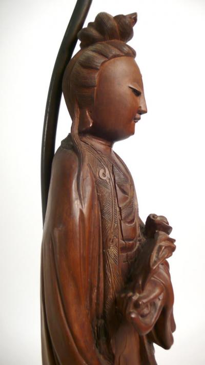 William Billy Haines Hand carved Teak Asian Lamp