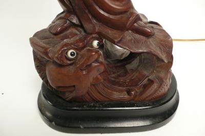 William Billy Haines Hand carved Teak Asian Lamp
