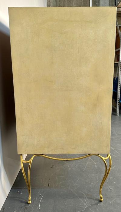 William Billy Haines Pair Large Mid Century French Parchment Commodes Chests or Cabinets 1950s